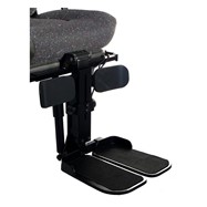 Power leg support w. user controlled longitudinal compensation - SYNCRONOUS movement